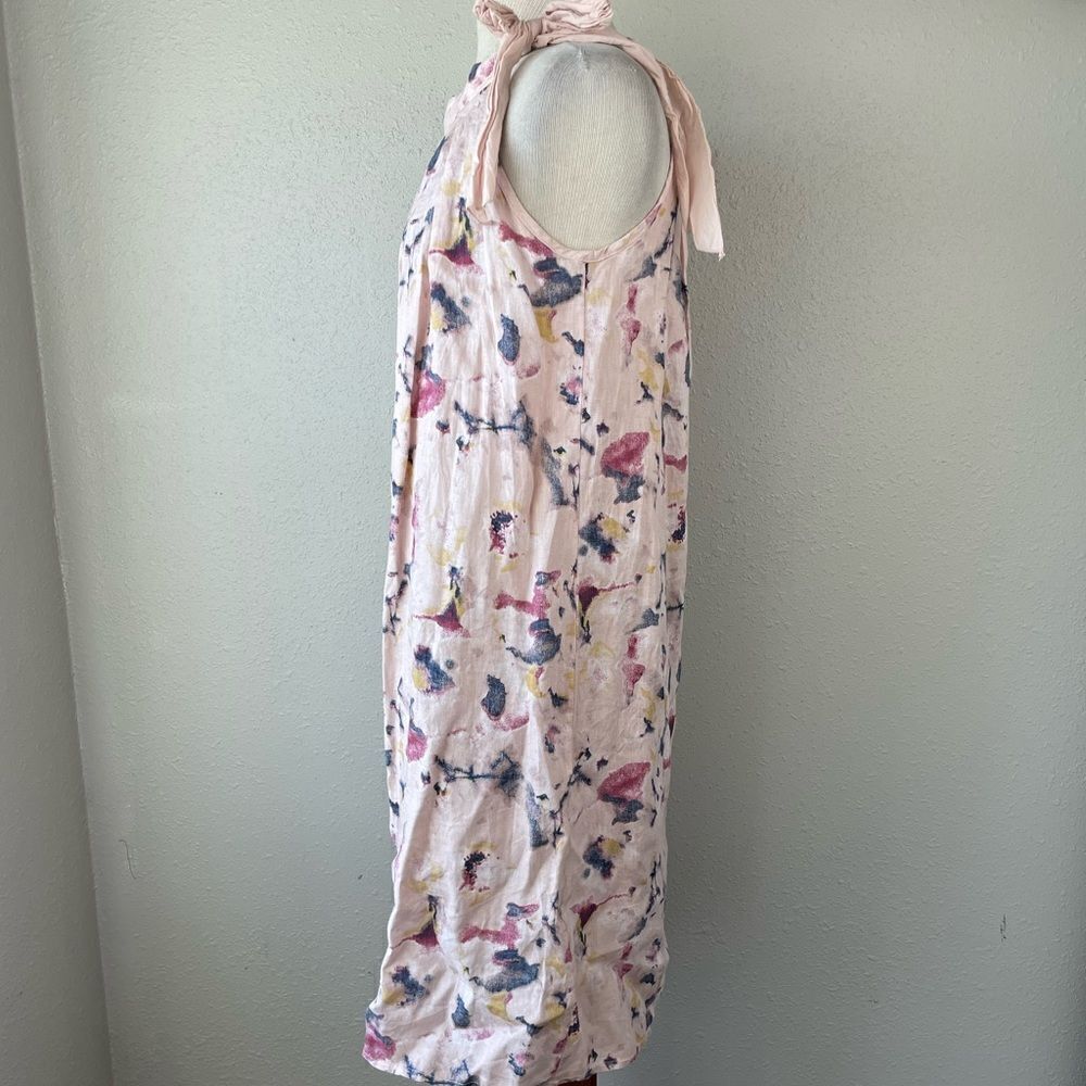Bellambra Pink Linen Seeveless Midi Dress Size L EUC - Picture 3 of 8